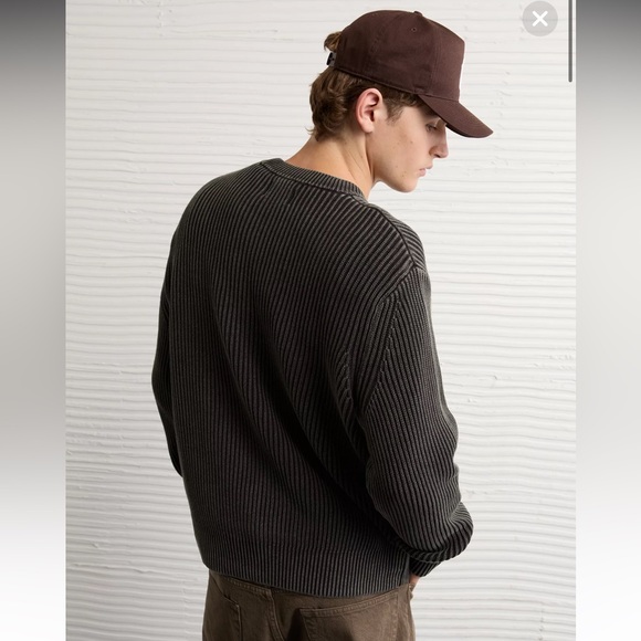 NWT AE Mens Fisherman Crew Neck Sweater - Picture 2 of 11